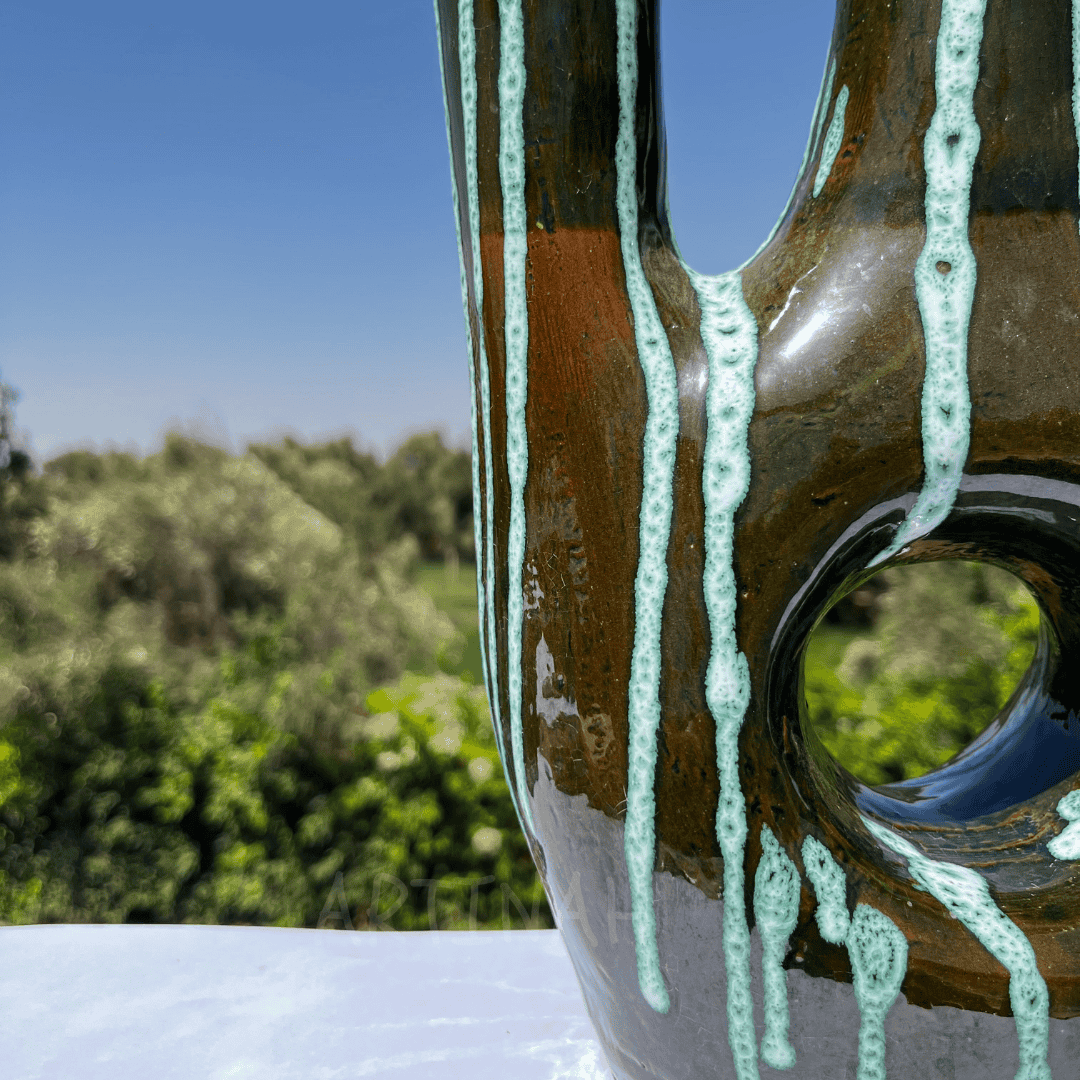 Vase Design Triple Colonne – Artisanat Marocain