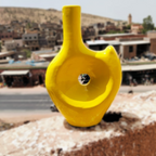 Vase artisanal jaune Solis