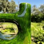 Ceramic Decorative Vase – Modern Green Sculptural Design