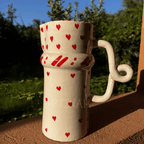 Handcrafted Ceramic Hearts Pitcher 1L