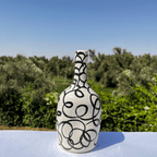 Handcrafted Black & White Ceramic Vase
