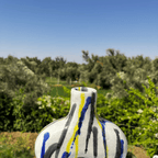 Handcrafted Ceramic Vase with Abstract Painted Design