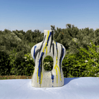 Handcrafted Ceramic Vase with Abstract Painted Design