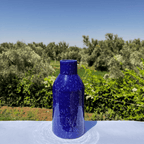 Handcrafted Deep Blue Ceramic Decorative Bottle