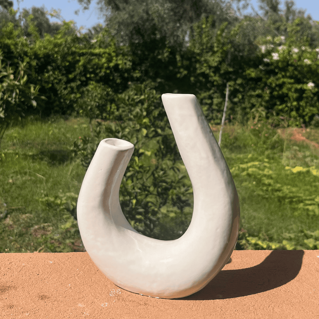 Handcrafted Curved U Vase