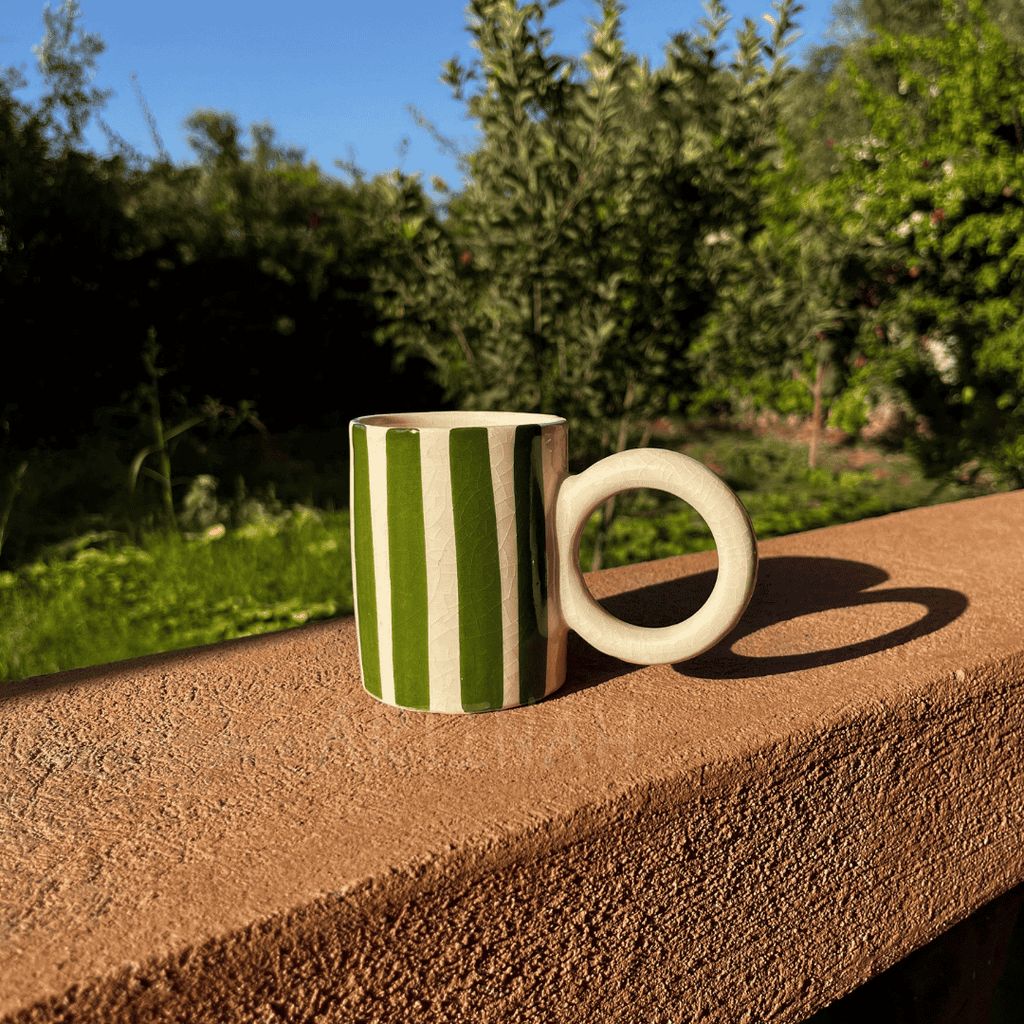 Handcrafted Striped Mugs 250ml