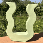 Handcrafted Wavy U Vase